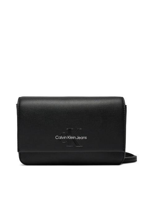 CALVIN KLEIN CK JEANS SCULPTED Shoulder wallet clutch bag black/metallic logo - Women’s Wallets