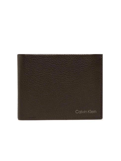 CALVIN KLEIN WARMTH  Leather wallet with coin purse dark brown - Men’s Wallets