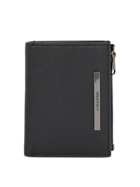 CALVIN KLEIN MODERN BAR Leather wallet, detachable cc ckblack - Men’s Wallets