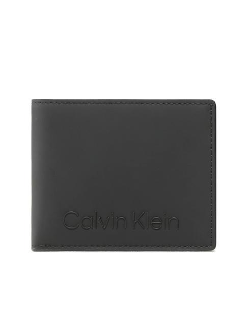 CALVIN KLEIN RUBBERIZED Wallet with coin purse ckblack - Men’s Wallets