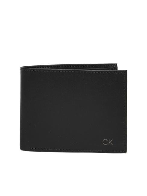 CALVIN KLEIN SMOOTH CK Leather coin wallet ckblack - Men’s Wallets