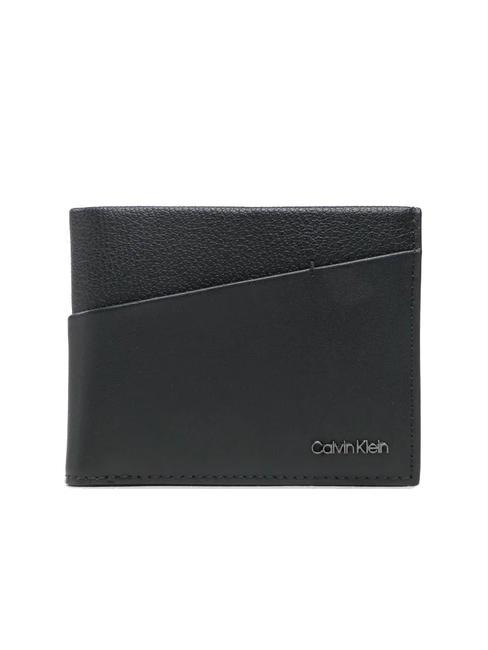 CALVIN KLEIN CK DIAGONAL Leather coin wallet ckblack - Men’s Wallets