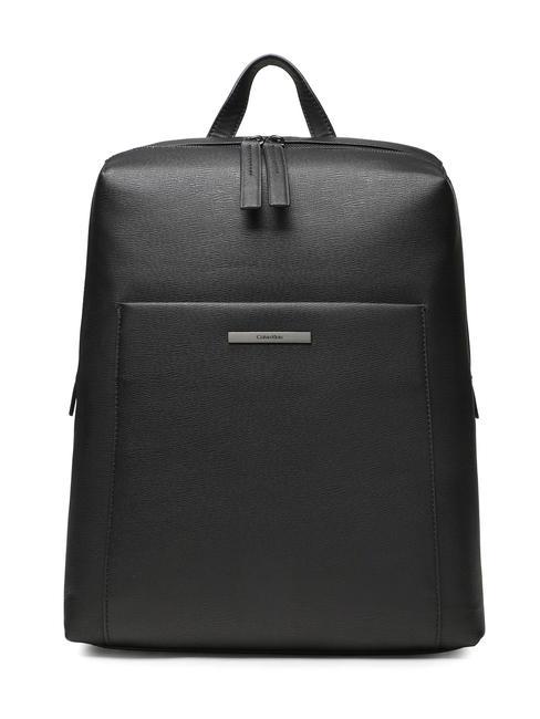 CALVIN KLEIN MODERN METAL SQUARED 15.6" laptop backpack ckblack - Laptop backpacks