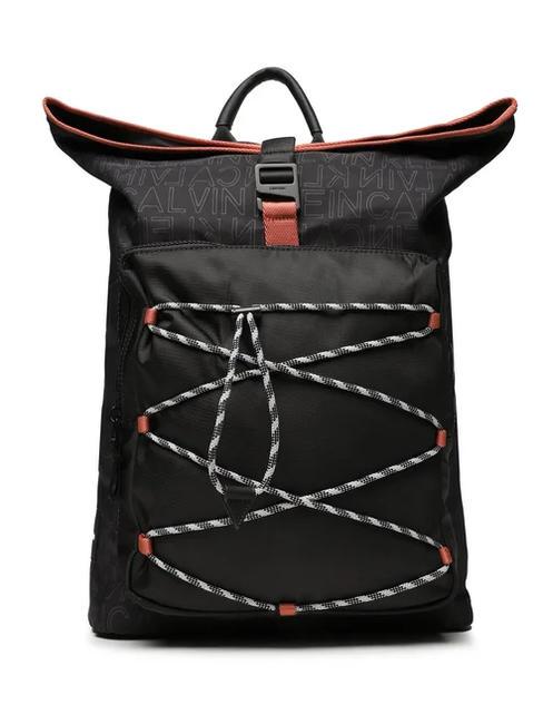 CALVIN KLEIN CK MUST T HIKE MONO Roll top laptop backpack 13" seasonal mono black - Laptop backpacks