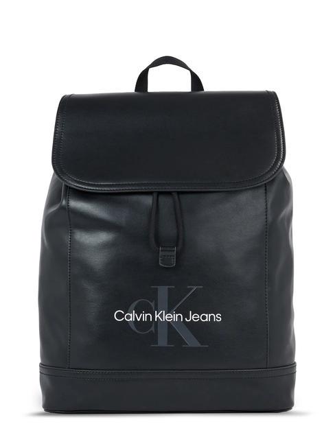 CALVIN KLEIN CK JEANS MONOGRAM SOFT 13" laptop backpack black - Laptop backpacks