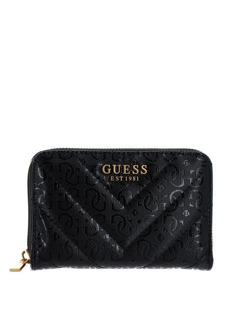Guess Jania Zip Around Wallet Black - Buy At Outlet Prices!