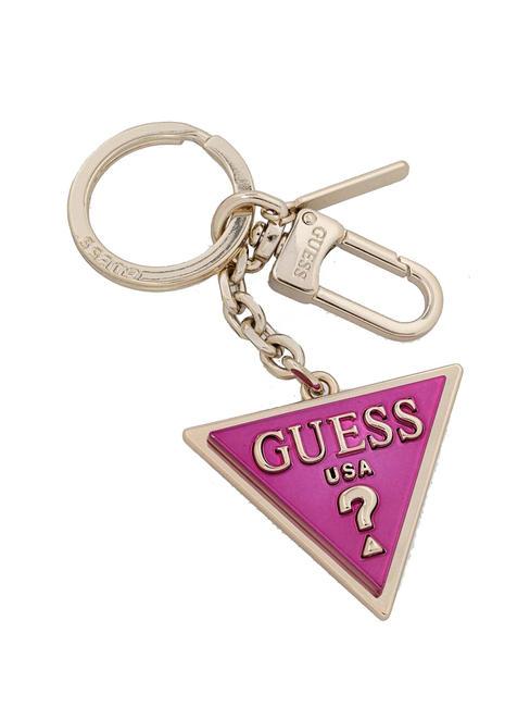 GUESS TRIANGLE LOGO Metal key ring fuchsia - Key holders