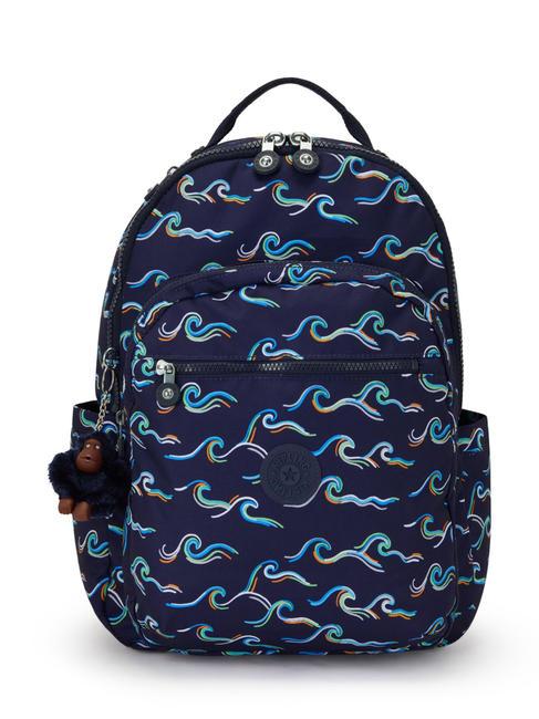 KIPLING SEOUL KIDS 15 "laptop backpack fun ocean print - Backpacks & School and Leisure