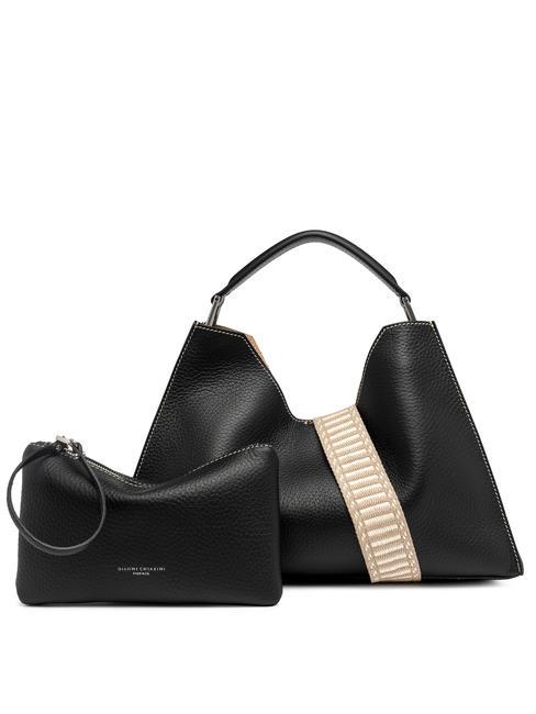 GIANNI CHIARINI AURORA Leather handbag with pouch black-nature - Women’s Bags