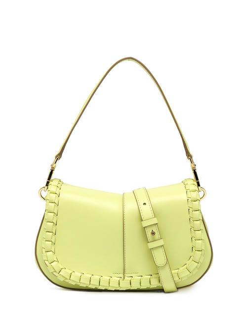 GIANNI CHIARINI HELENA ROUND Leather bag with flap sunny light - Women’s Bags