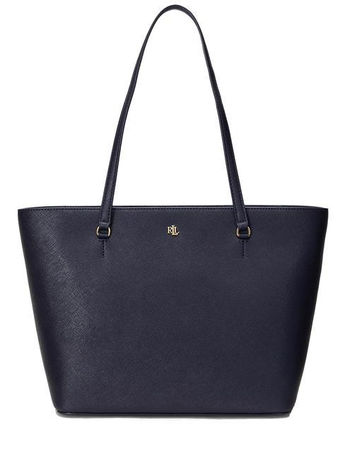 RALPH LAUREN KARLY Leather shopping bag navy - Women’s Bags