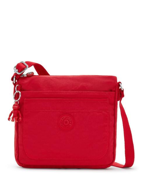 KIPLING SEBASTIAN Shoulder bag with pocket red rouge - Women’s Bags