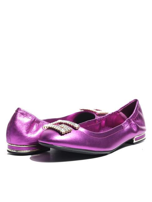 GUESS MICKLE Leather ballet flats fuchsia - Women’s shoes
