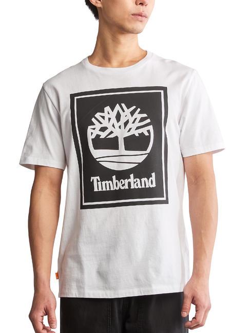 TIMBERLAND STACK Cotton T-shirt white/black - T-shirt