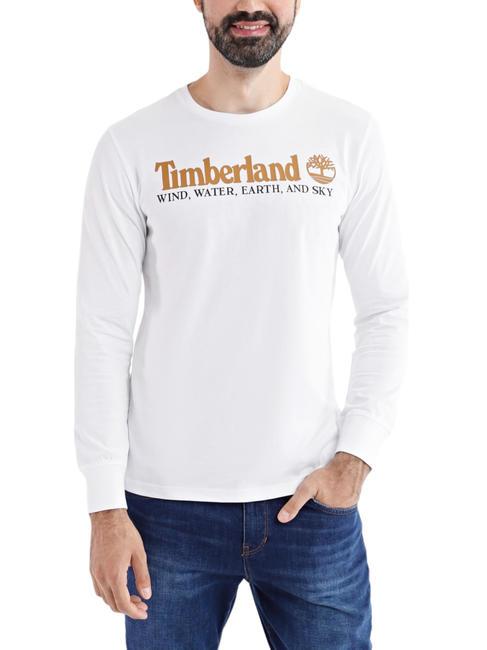 TIMBERLAND WWES Long sleeve cotton t-shirt white - T-shirt
