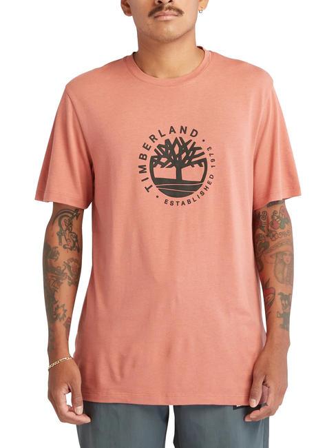 TIMBERLAND SS REFIBRA Cotton T-shirt light mahogany - T-shirt