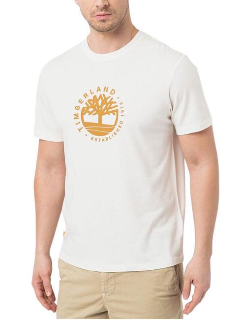 TIMBERLAND SS REFIBRA Cotton T-shirt vintage white - T-shirt