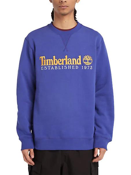 TIMBERLAND ESTABILISHED 1973 Crewneck sweatshirt clematis blue wb - Sweatshirts