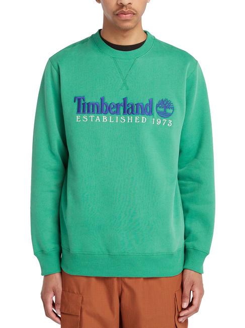 TIMBERLAND ESTABILISHED 1973 Crewneck sweatshirt celtic green wb - Sweatshirts