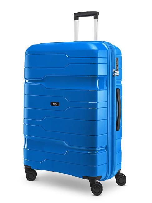 CIAK RONCATO DISCOVERY Large size trolley, expandable blue river - Rigid Trolley Cases