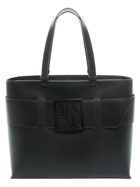 ARMANI EXCHANGE A|X BUCKLE Shoulder shopper bag Black - Women’s Bags