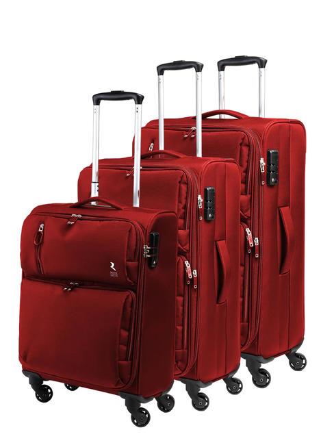 R RONCATO ECO-MOOD Set of 3 trolleys: cabin+medium and large exp Red - Trolley Set