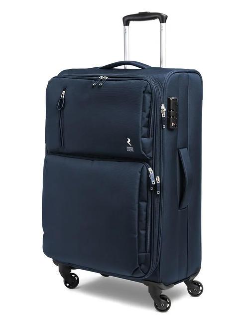R RONCATO ECO-MOOD Large size expandable trolley night blue - Semi-rigid Trolley Cases