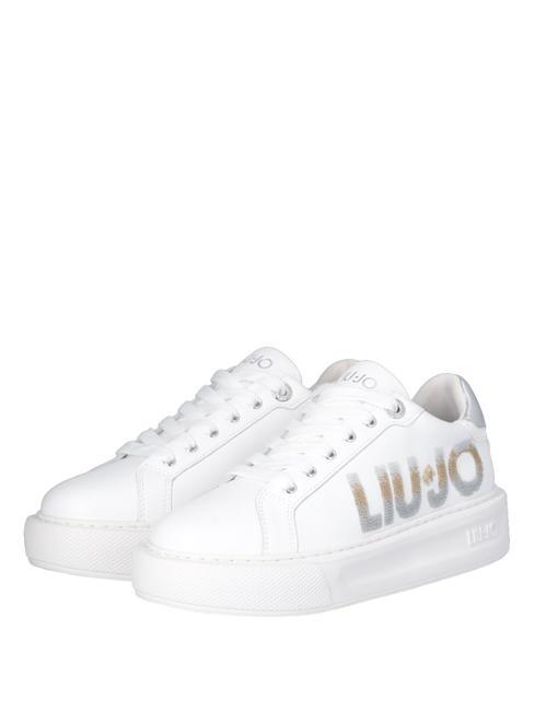 LIUJO KYLIE 22 Maxi logo platform sneakers white/silver - Women’s shoes