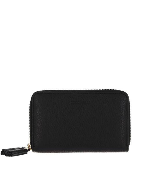 COCCINELLE TASSEL Leather wallet with two zips Black - Women’s Wallets