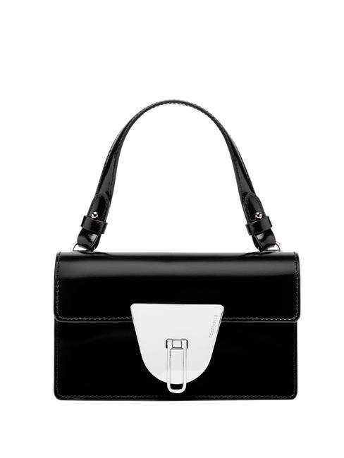 COCCINELLE NICO SHINY Mini bag in shiny leather Black - Women’s Bags