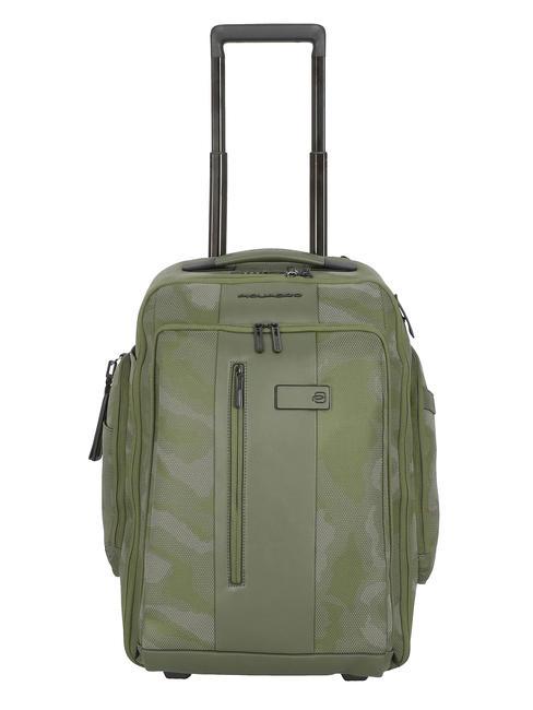 PIQUADRO BRIEF 2 Cabin trolley with backpack portability green - Hand luggage