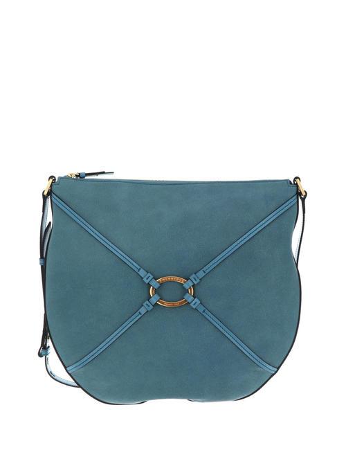 THE BRIDGE AMELIA Hobo bag with plaque ocean blue ykk 370 - Women’s Bags