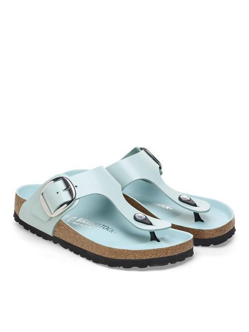 BIRKENSTOCK GIZEH BIG BUCKLE Leather flip-flops shine surf green - Unisex shoes