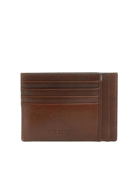 THE BRIDGE BUFALINI Flat leather card holder BROWN - Men’s Wallets