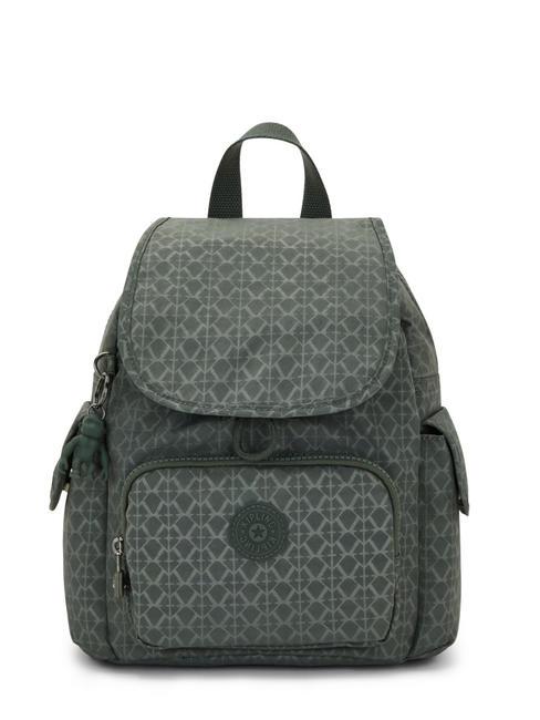 KIPLING CITY PACK MINI Backpack sign green embosse - Backpacks & School and Leisure