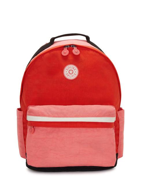 KIPLING DAMIEN M Backpack with 13" laptop holder tango pink block - Backpacks & School and Leisure