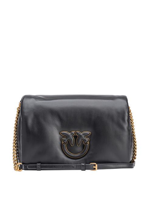 PINKO LOVE CLICK PUFF CLASSIC Leather shoulder bag black limousine block color - Women’s Bags