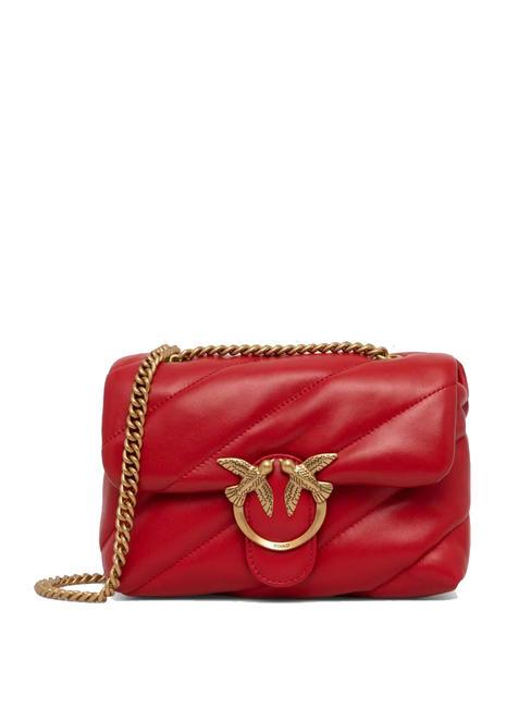 PINKO MINI LOVE BAG Nappa bag red-antique gold - Women’s Bags