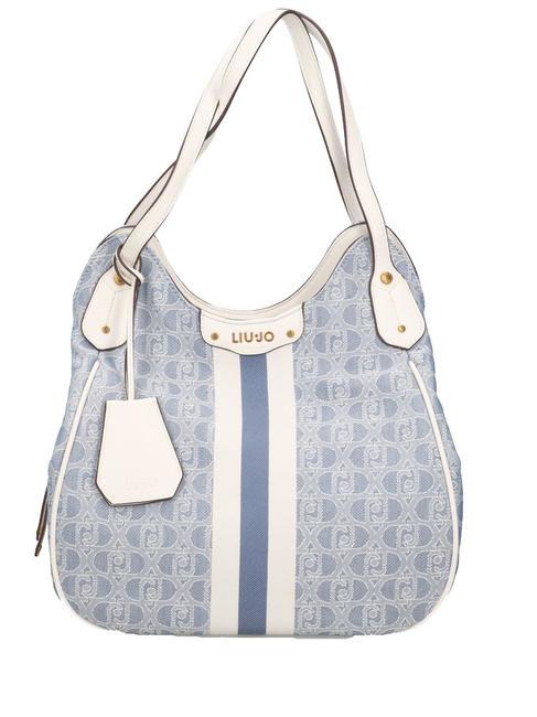 LIUJO JACQUARD Shoulder bag blue denim - Women’s Bags