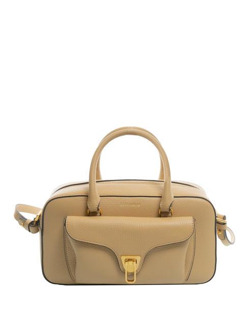 COCCINELLE BEAT SOFT Leather handbag with shoulder strap fresh beige - Women’s Bags