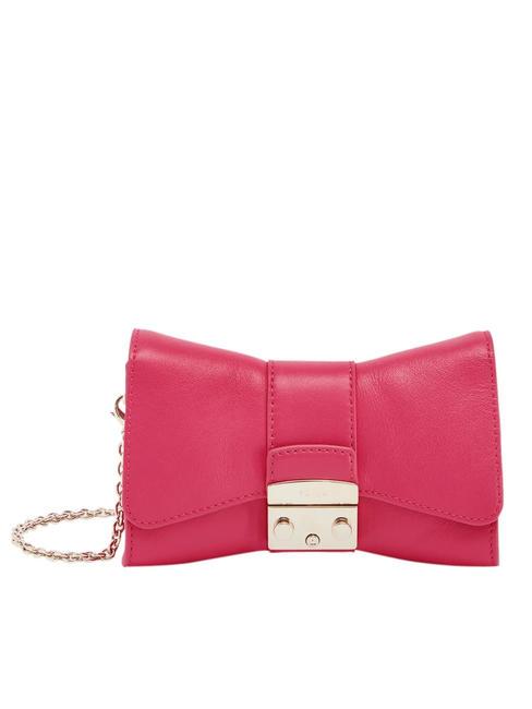 FURLA METROPOLIS Mini leather shoulder bag pop pink - Women’s Bags