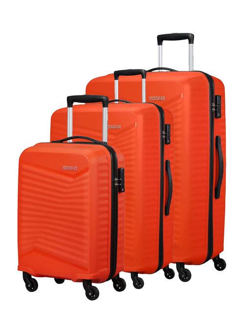 AMERICAN TOURISTER JETDRIVER 2.0 Set of 3 trolleys: cabin, medium, large flame orange - Trolley Set