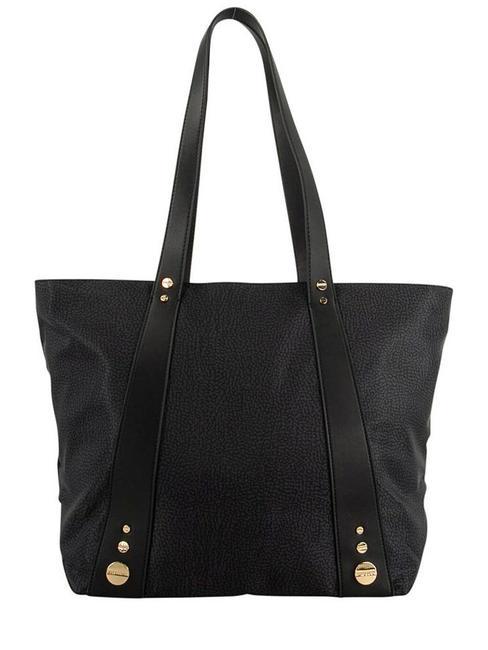 BORBONESE ROAD Shoulder shopping bag dark black - Women’s Bags