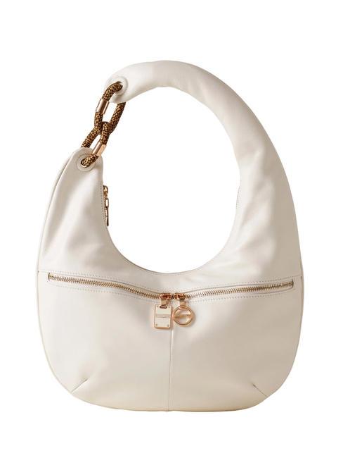 BORBONESE INFINITE Shoulder bag, in leather chantilly cream/op - Women’s Bags
