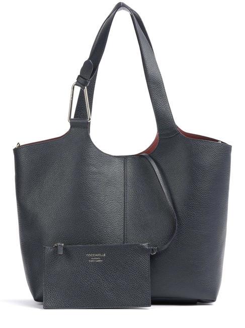 COCCINELLE BRUME  Shoulder bag, in leather midnight blue - Women’s Bags