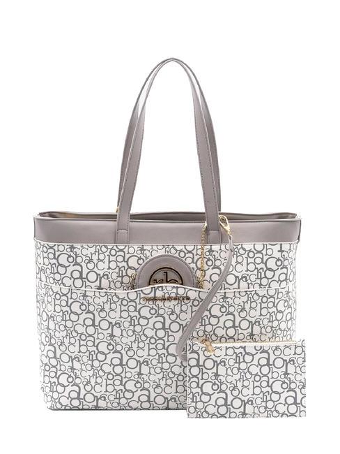 ROCCOBAROCCO GIADA Shopping bag with shoulder strap grey/white - Women’s Bags
