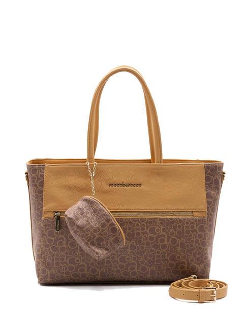 ROCCOBAROCCO AMBRA Shopping bag with pouch Brown - Women’s Bags