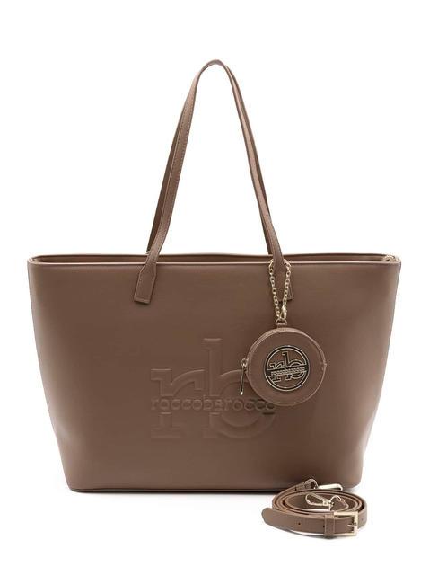 ROCCOBAROCCO PERLA Shopping bag with shoulder strap Brown - Women’s Bags