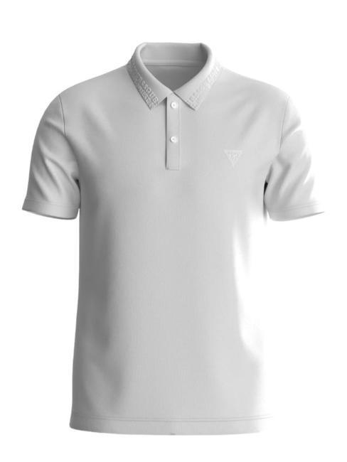 GUESS NOLAN Stretch short-sleeved polo shirt purwhite - Polo shirt