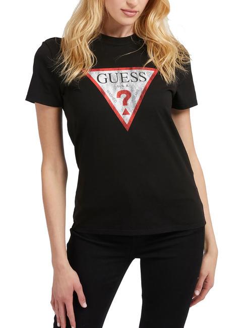 GUESS CLASSIC FIT LOGO T-shirt with logo jetbla - T-shirt